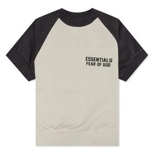 ESSENTIALS  FEAR OF GOD KID'S S/S SWEATSHIRT - WHEAT